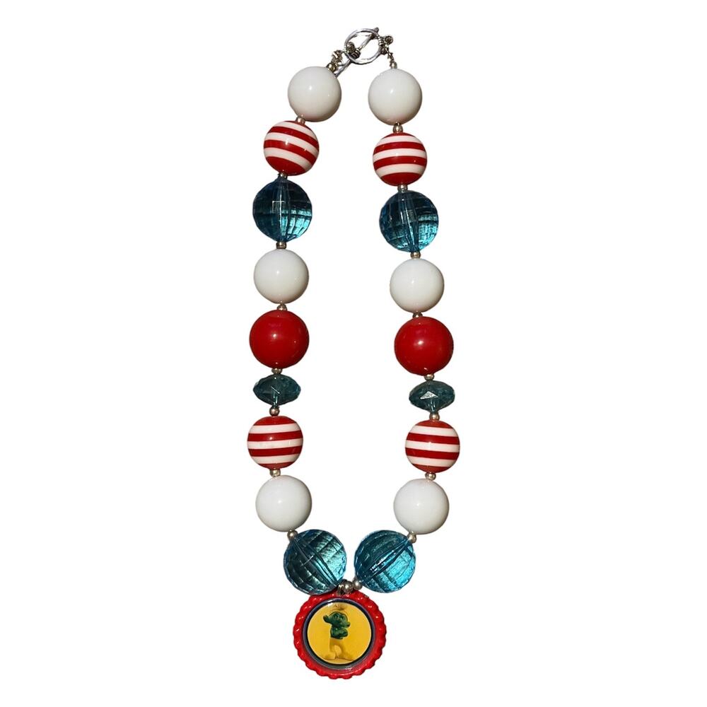Grouchy Bottlecap Chunky Beaded Necklace